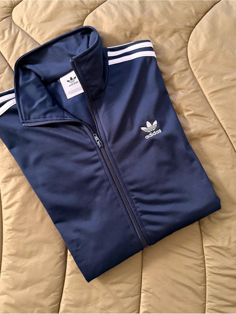 adidas Navy & White Lightweight Track Jacket